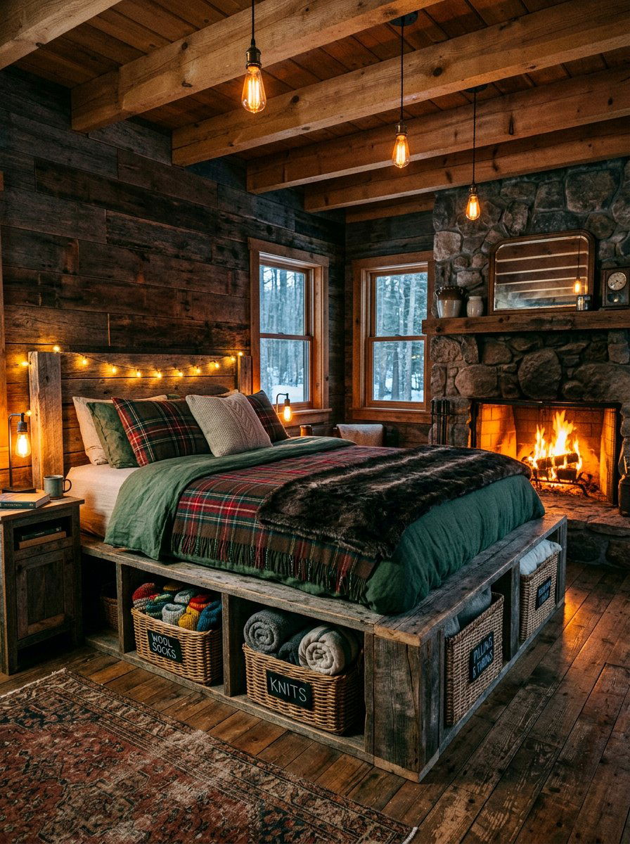 Rustic Pallet Bed Frame - 25 Pallet Bed with Storage ideas