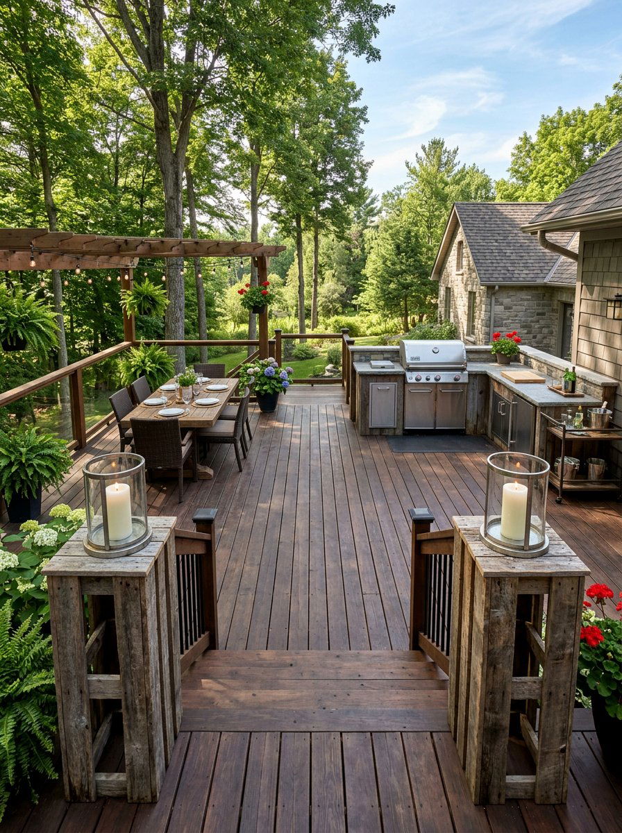 Rustic Pallet Column Candle Stand - 25 Pallet Outdoor Candle Holder Ideas