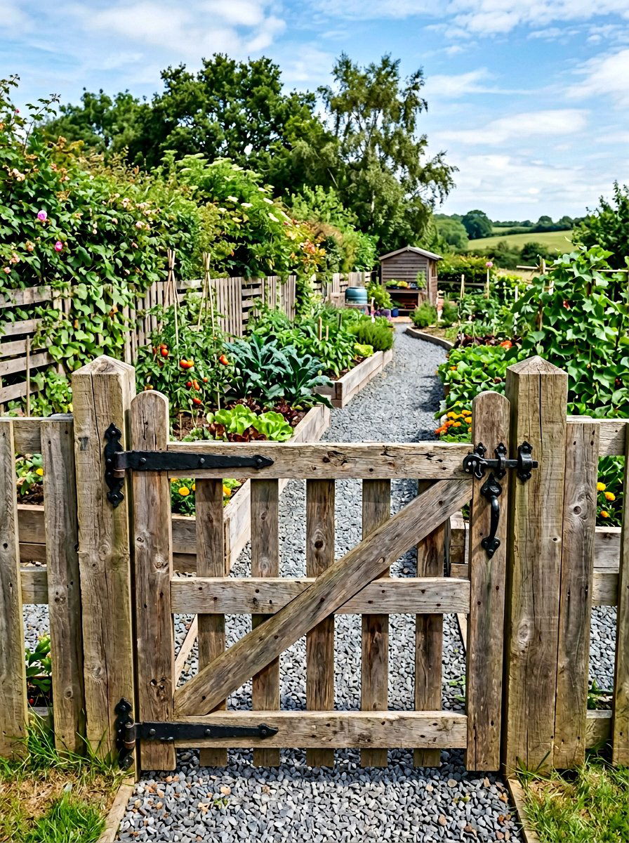 Rustic Pallet Fence Gate - 25 Pallet Fence for Backyard Ideas
