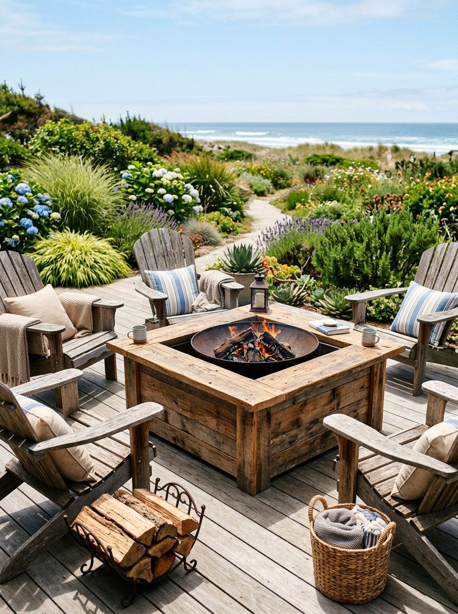 Rustic Pallet Fire Pit Table - 25 Pallet Fire Pit Surround Ideas