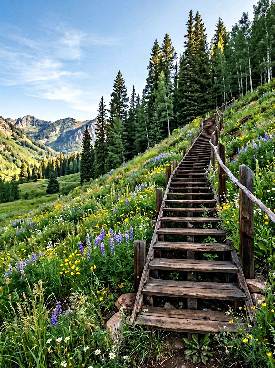 Rustic Pallet Staircase For Hillside - 25 Pallet Staircase for Garden Ideas