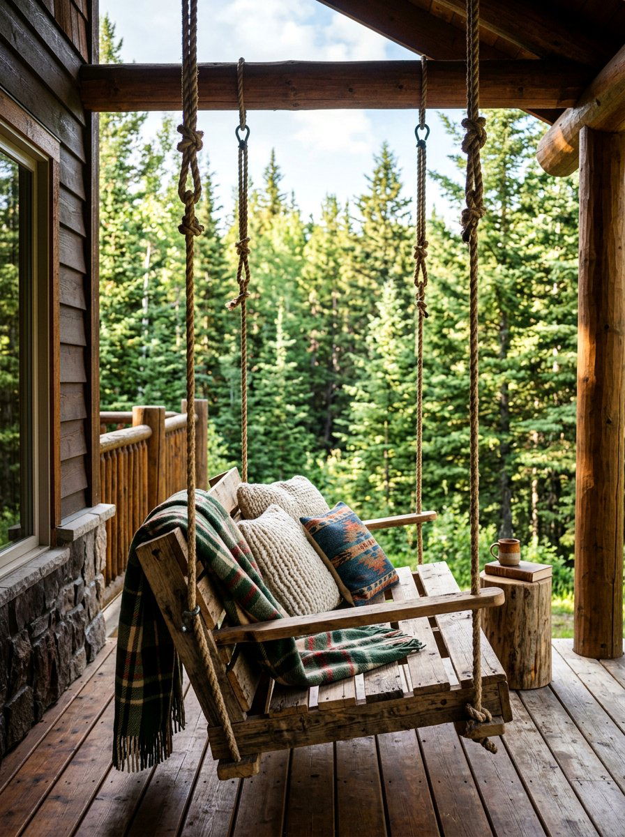 Rustic Pallet Swing - 25 Pallet Swing for Porch Ideas