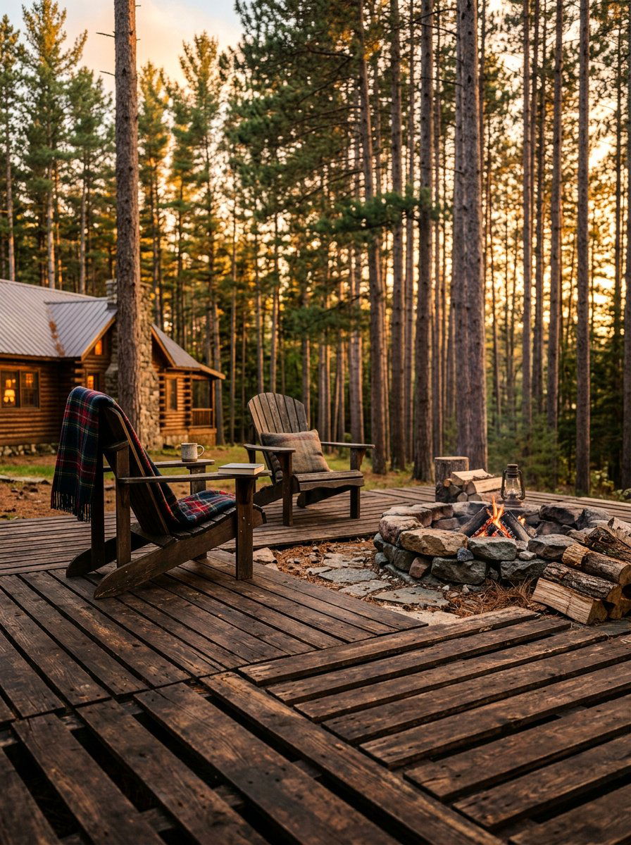 Rustic Stained Pallet Floor - 25 Pallet Deck for Backyard Ideas