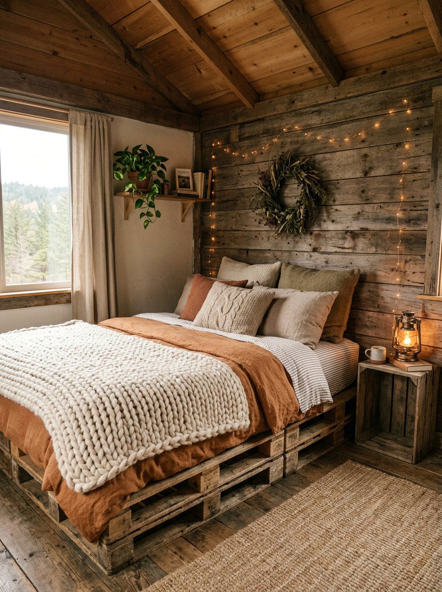 Rustic Tiny Home Bed - 25 Pallet bed ideas for tiny house