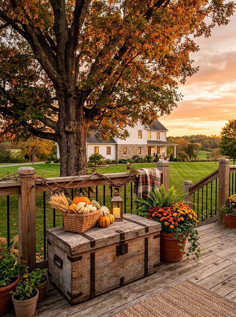 Rustic Wood Deck Trunk - 25 Pallet Outdoor Storage Box Ideas