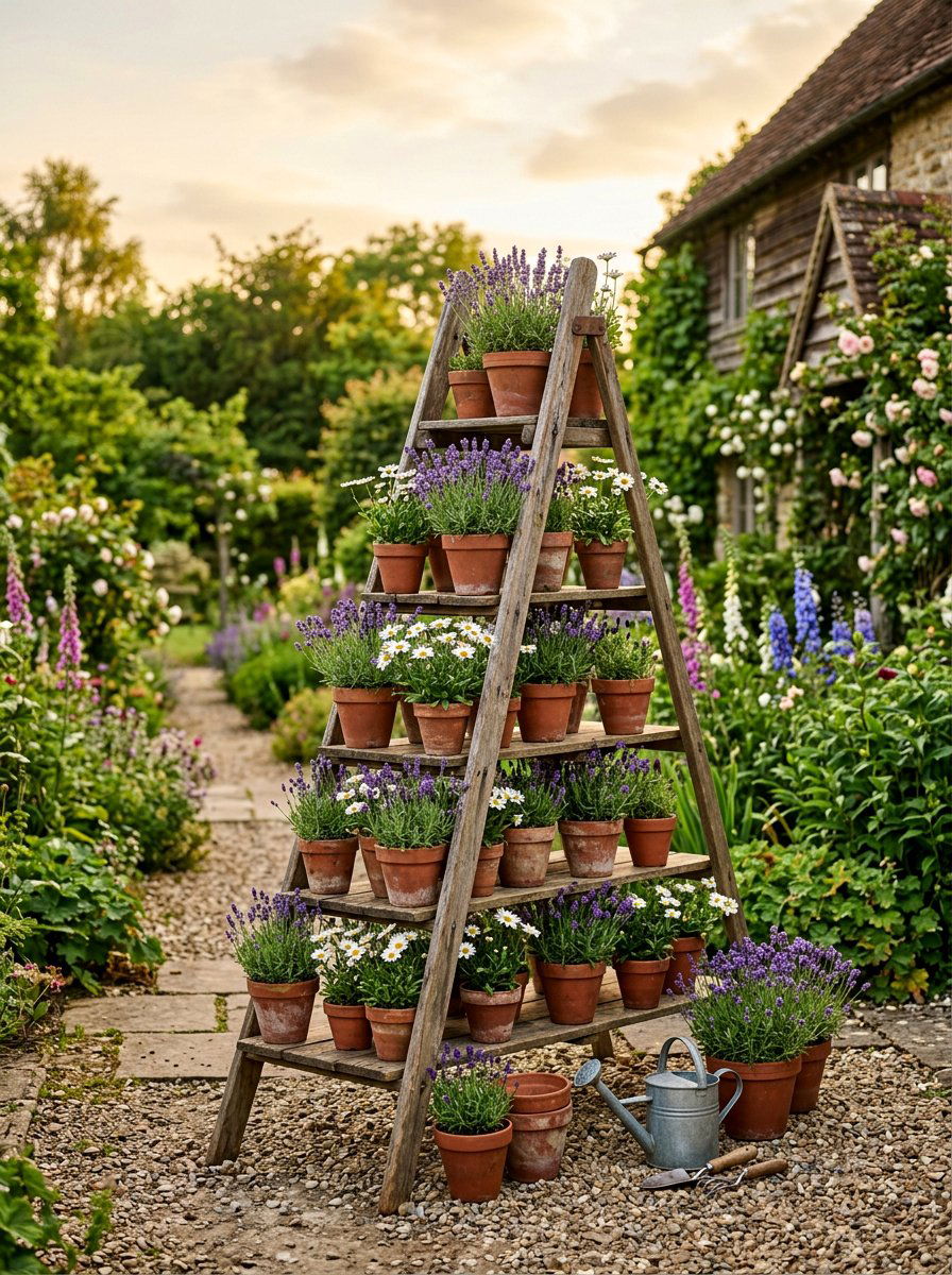 Rustic Wooden Ladder - 25 bloom bar ideas