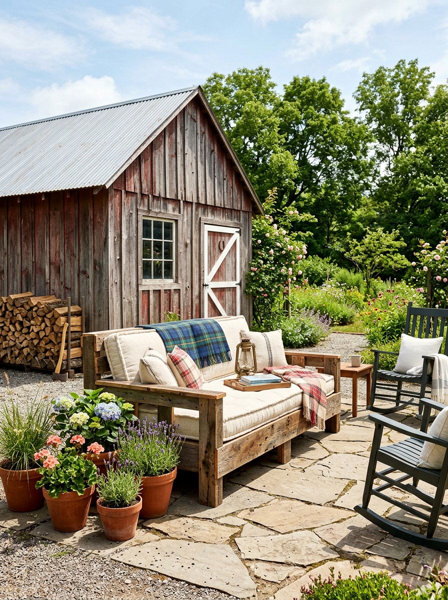 Rustic backyard decor - 25 Outdoor pallet daybed ideas