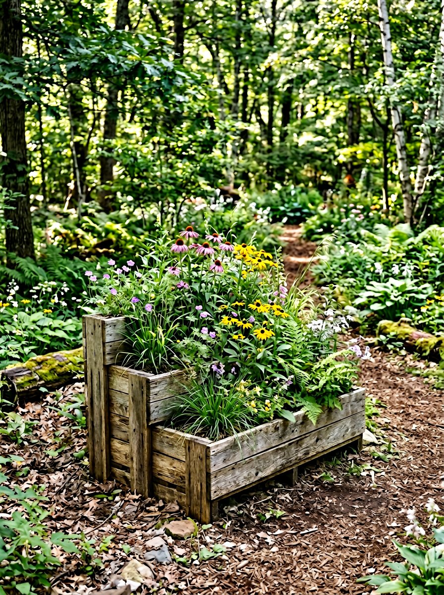 Rustic pallet planter - 25 Pallet Vertical Flower Garden Ideas
