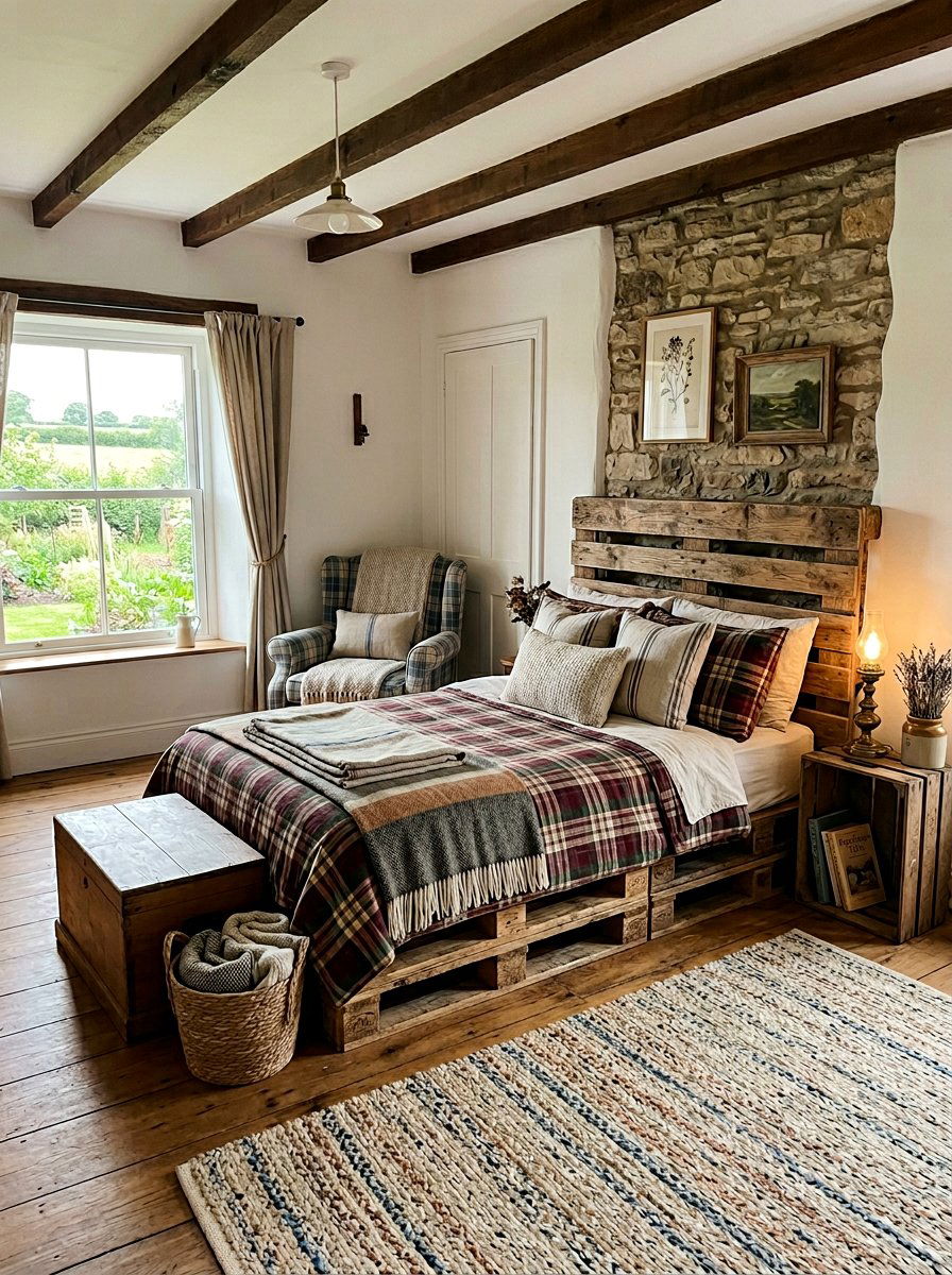 Rustic twin bed - 25 Twin pallet bed ideas