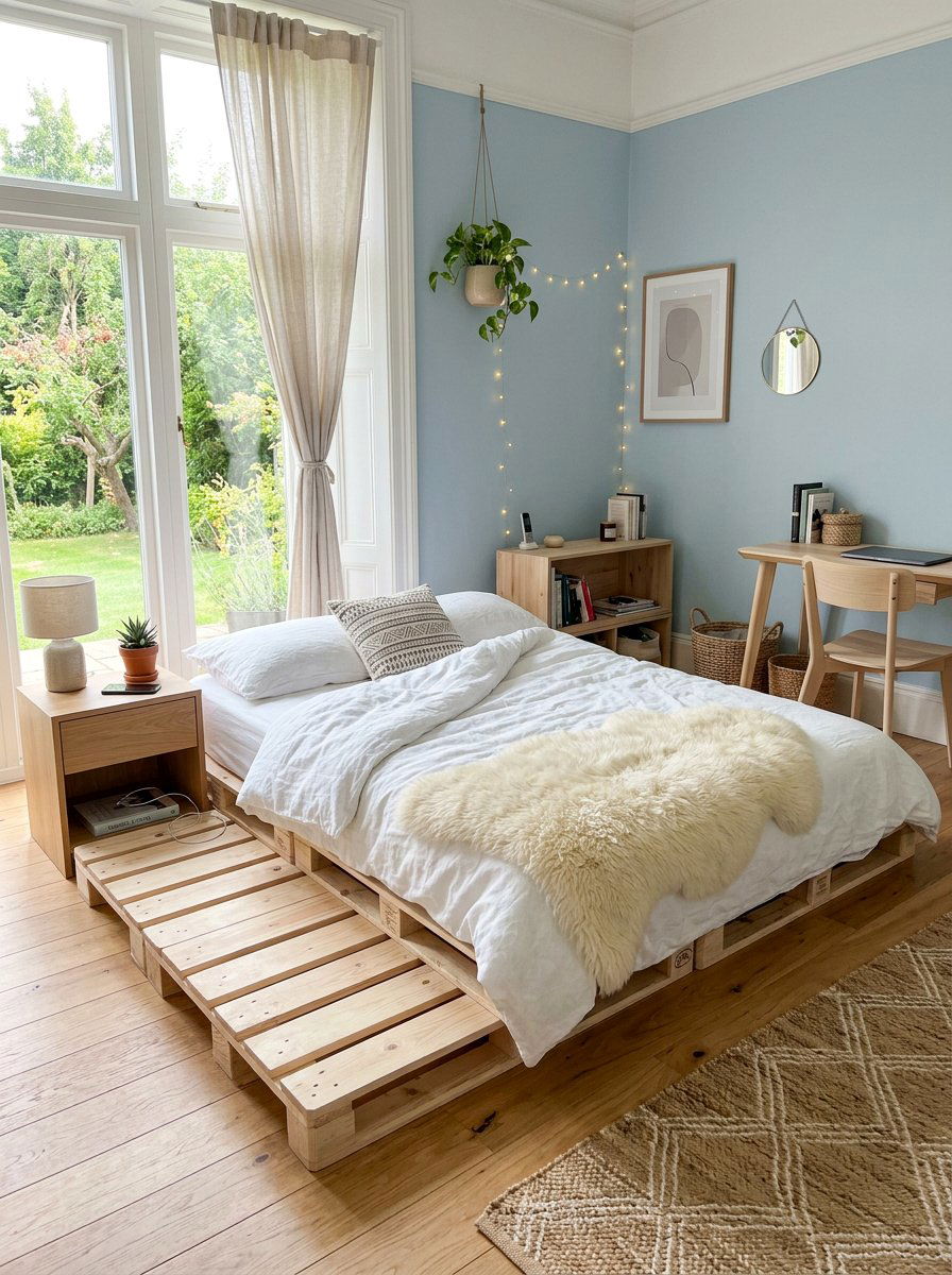 Scandi Pallet Bed - 25 Pallet bed ideas for teenagers