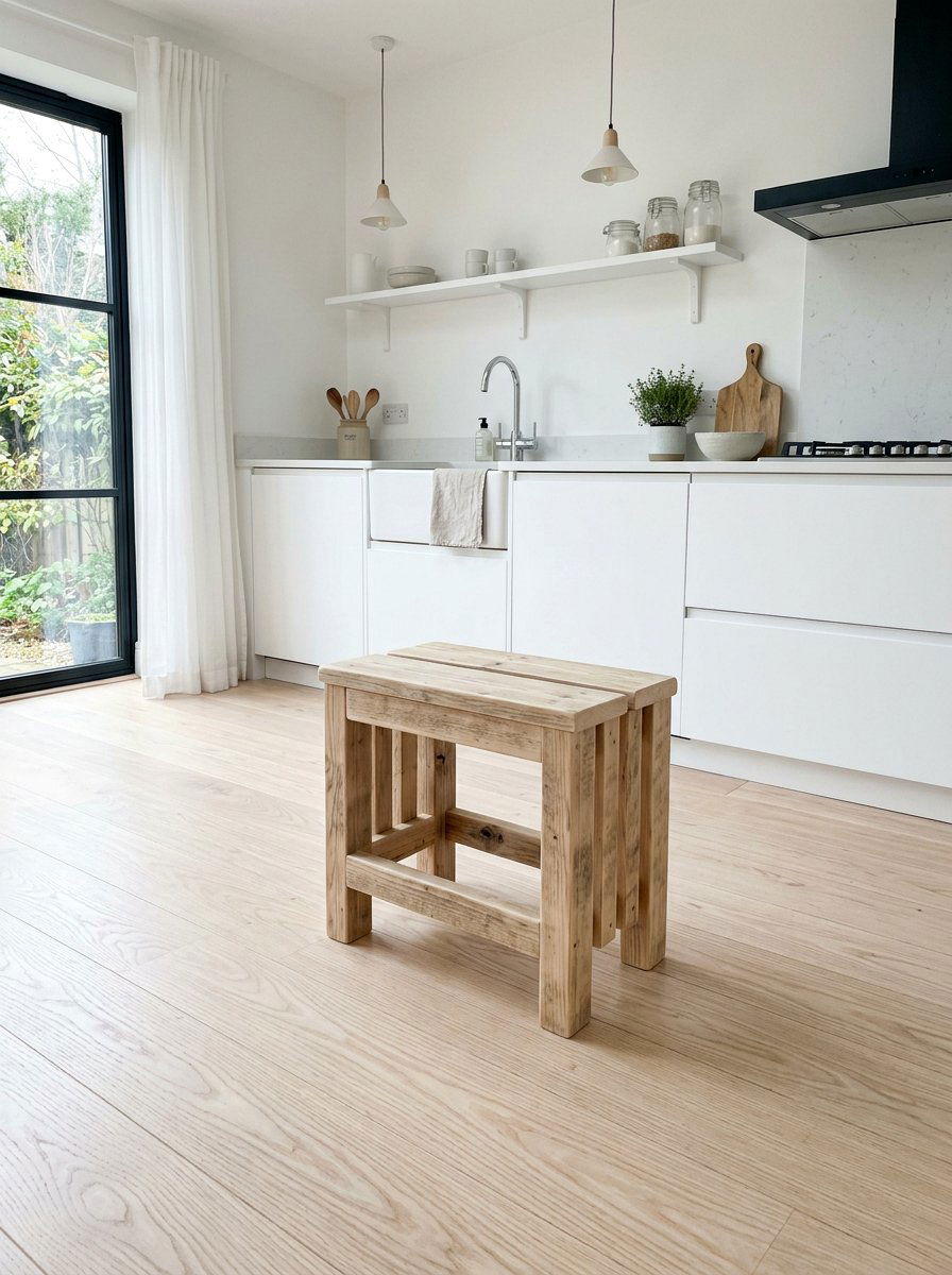 Scandi Style Pallet Stool - 25 Pallet Bar Stools Ideas