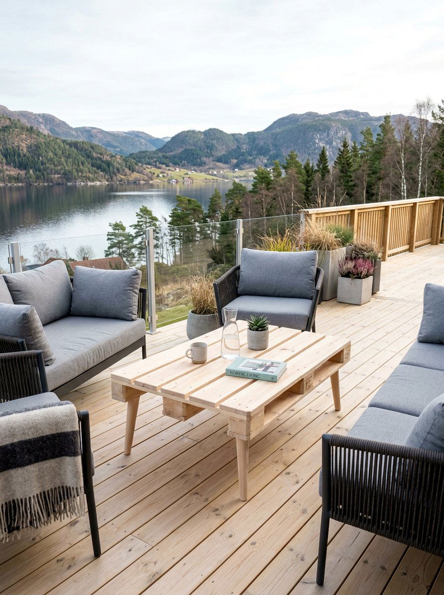 Scandinavian Style Light Wood Pallet Table - 25 Pallet Coffee Table for Patio Ideas