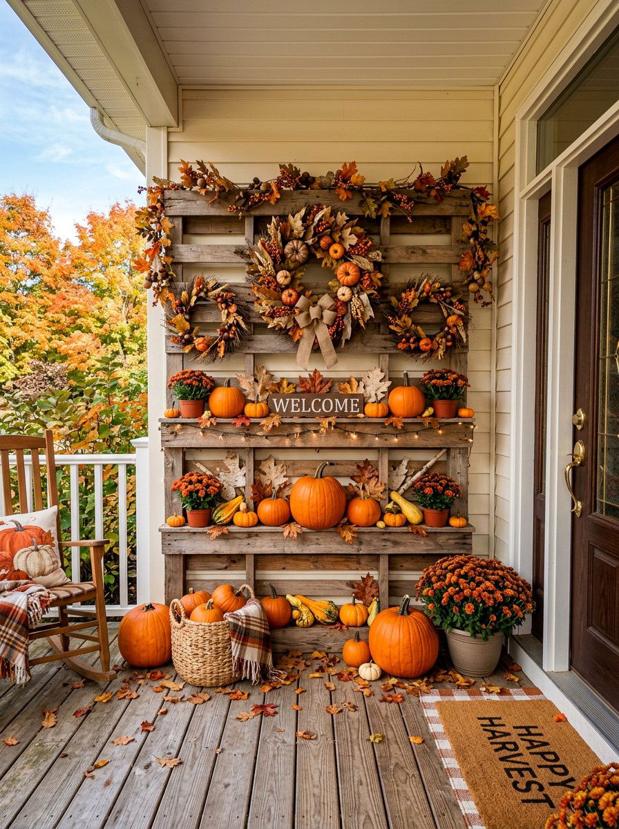 Seasonal Pallet Decor Wall - 25 Pallet Privacy Screen Ideas
