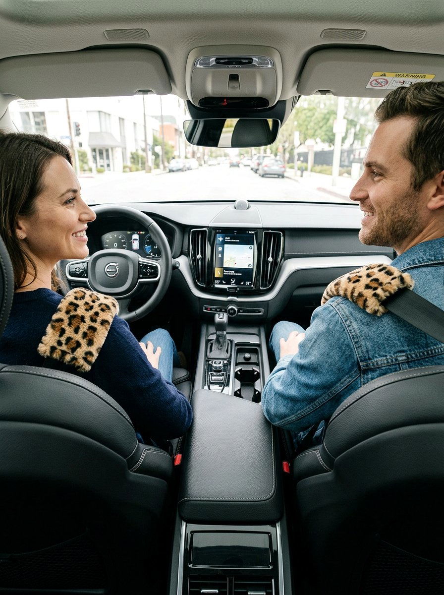 Seat Belt Pads - 25 cute ways to decorate your car