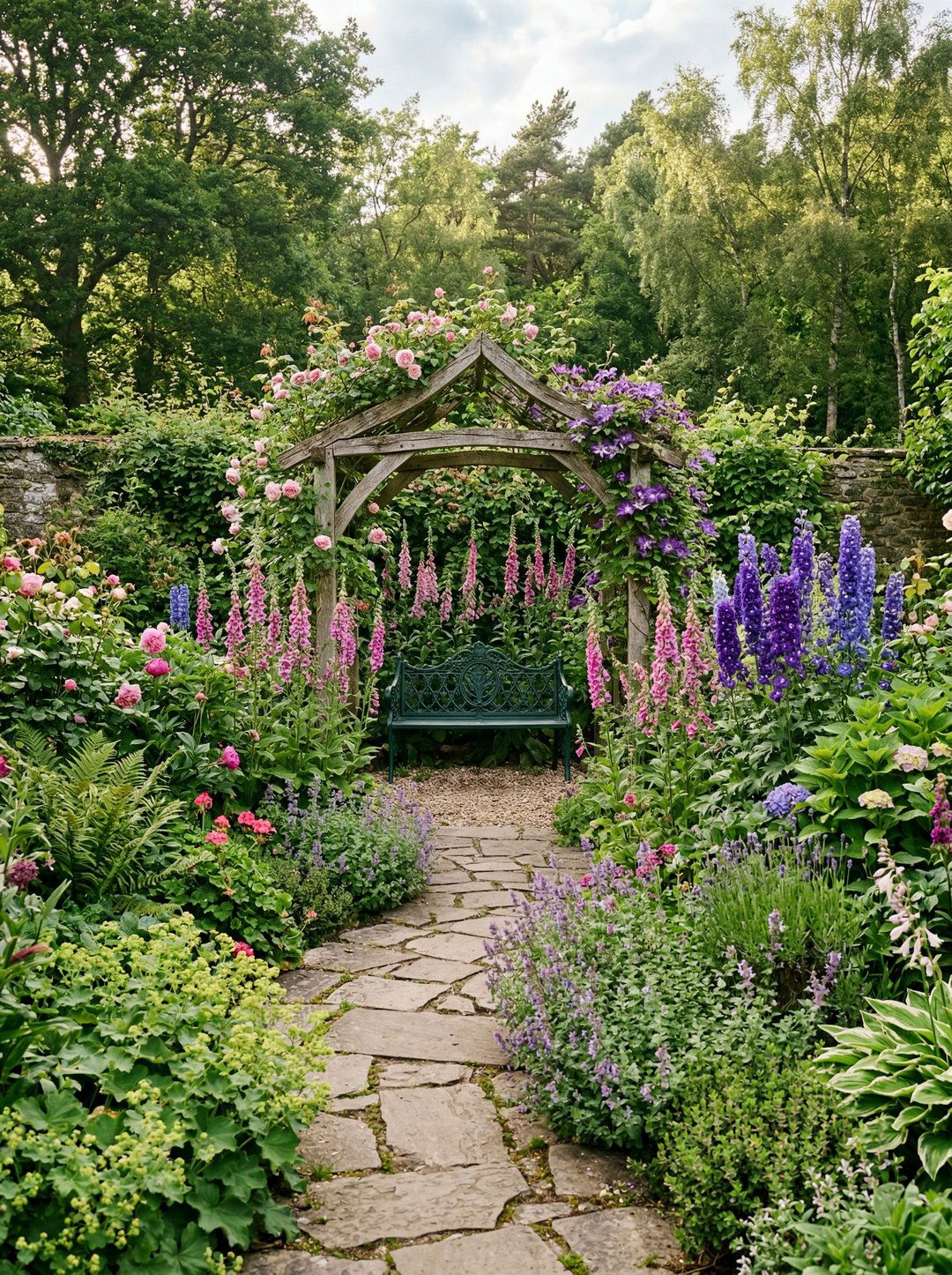 Secret Garden Bench - 25 private garden nook ideas
