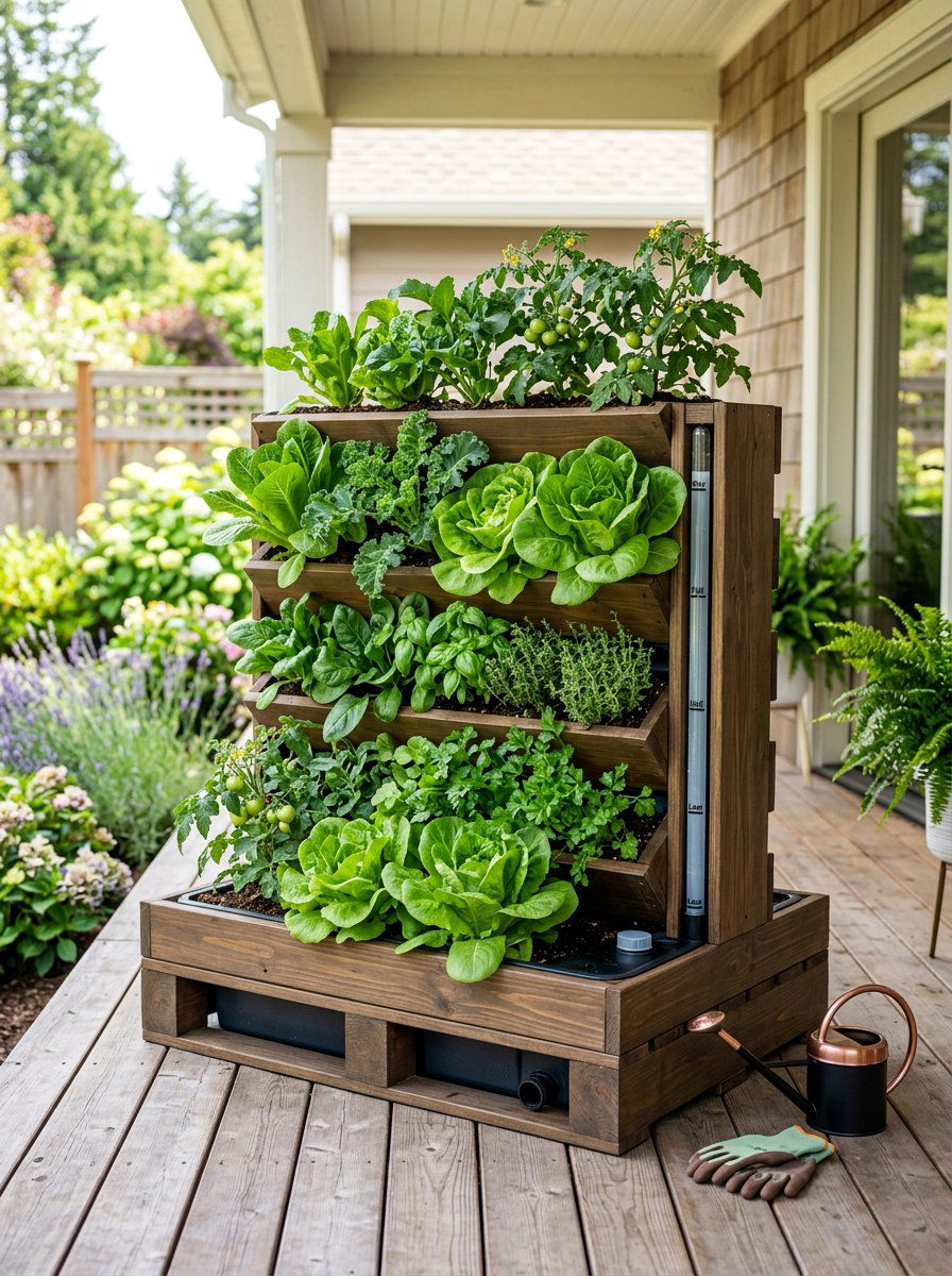 Self Watering Pallet Planter - 25 Pallet Planter Box Ideas