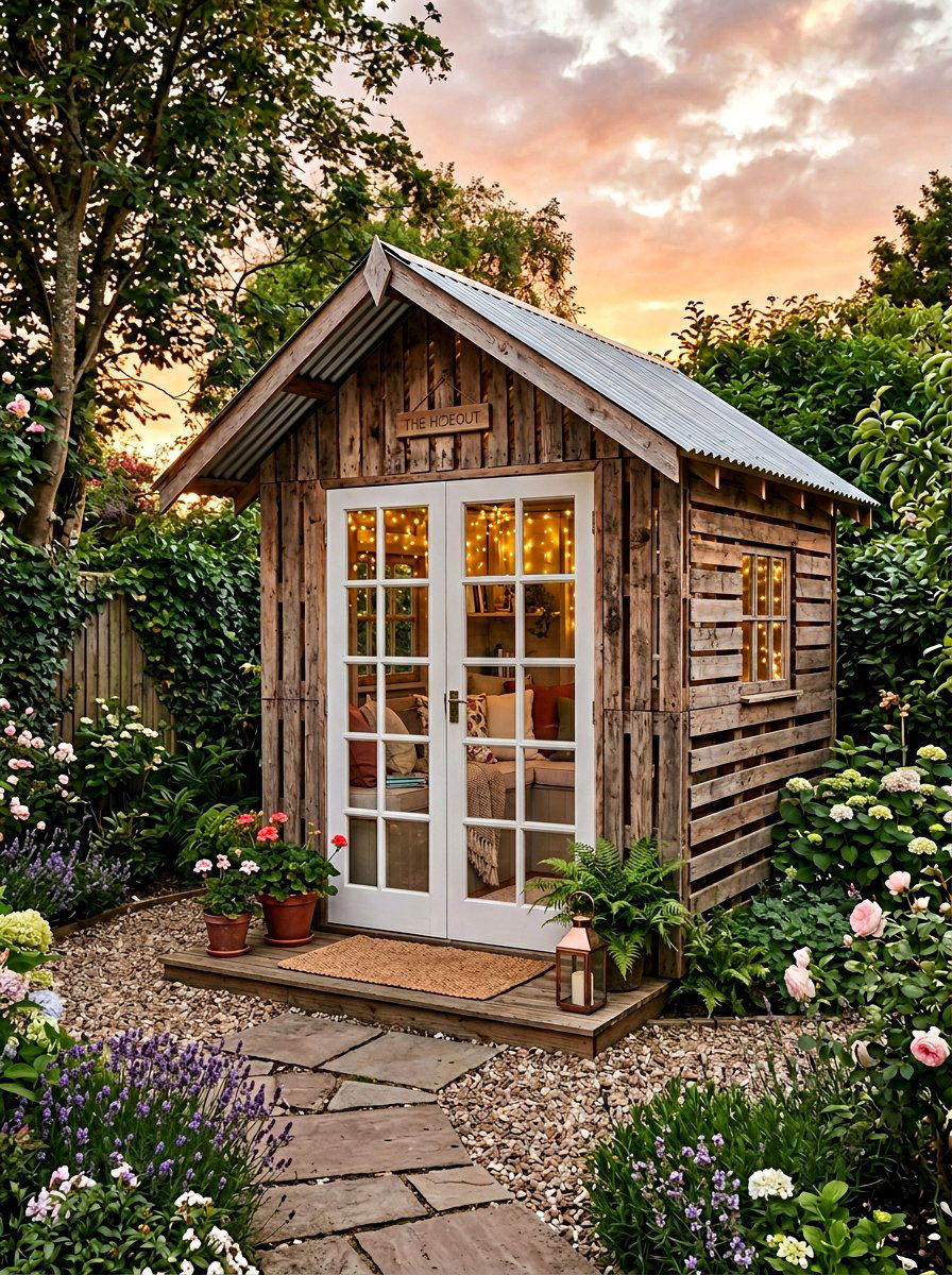 She Shed Retreat - 25 Pallet Garden Shed Ideas
