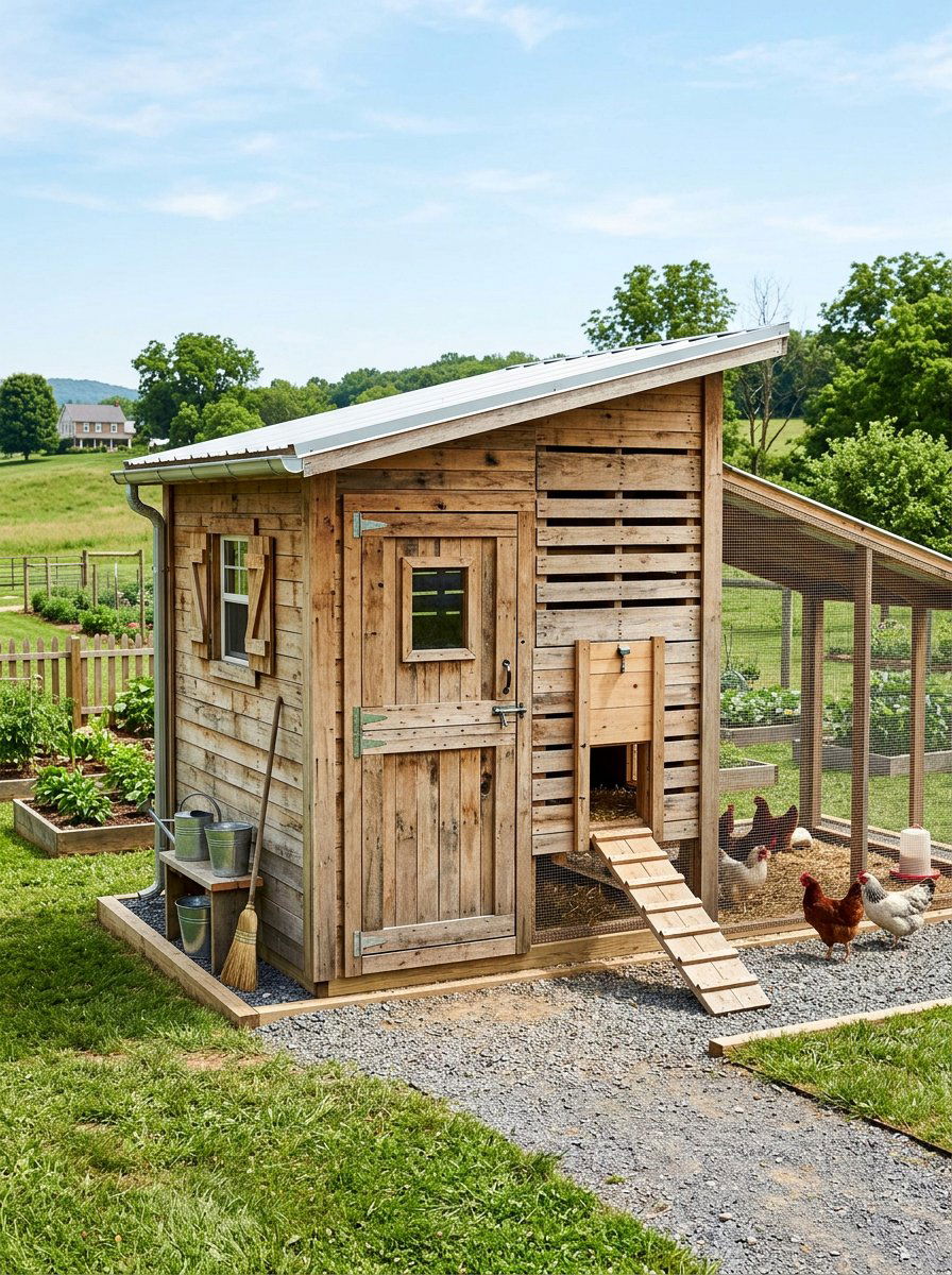Shed Style Pallet Chicken Coop - 25 Pallet Chicken Coop Ideas
