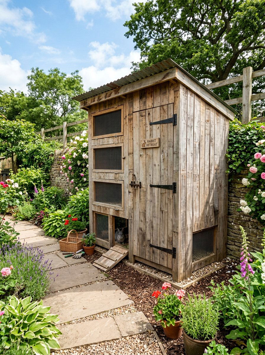 Shed style rabbit hutch - 25 Pallet Rabbit Hutch Ideas