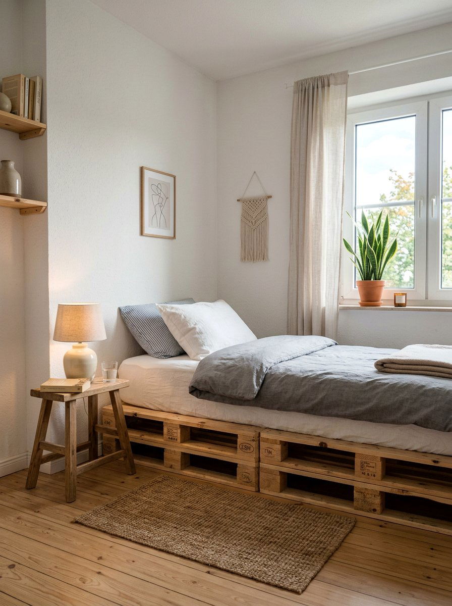Simple DIY bed - 25 Twin pallet bed ideas
