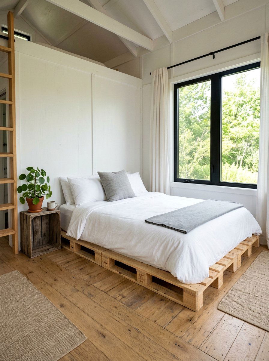 Simple Pallet Bed Solution - 25 Pallet bed ideas for tiny house