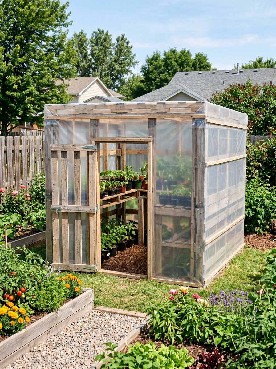 Simple Pallet Greenhouse - 25 Pallet Greenhouse Frame Ideas