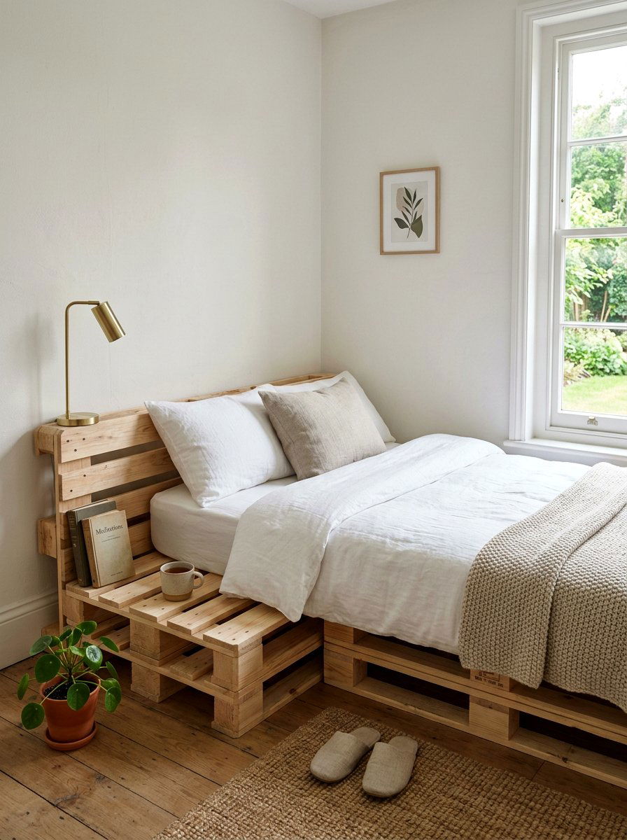 Simple Pallet Nook - 25 Pallet reading nook bed ideas