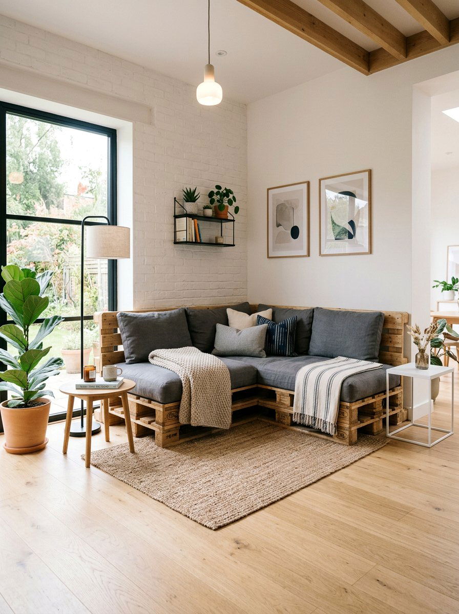 Simple Pallet Sofa - 25 Minimalist pallet bed ideas