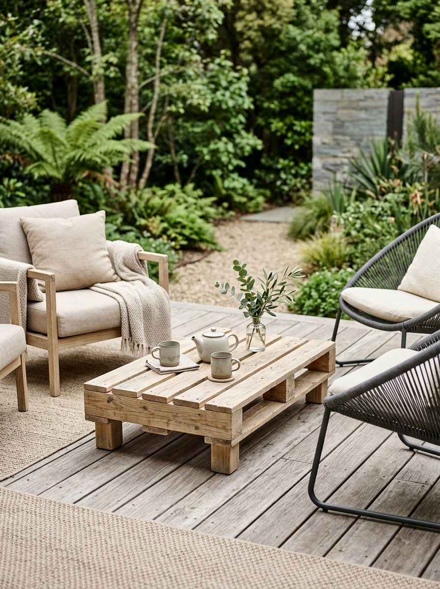 Simple Single Layer Pallet Table - 25 Pallet Coffee Table for Patio Ideas