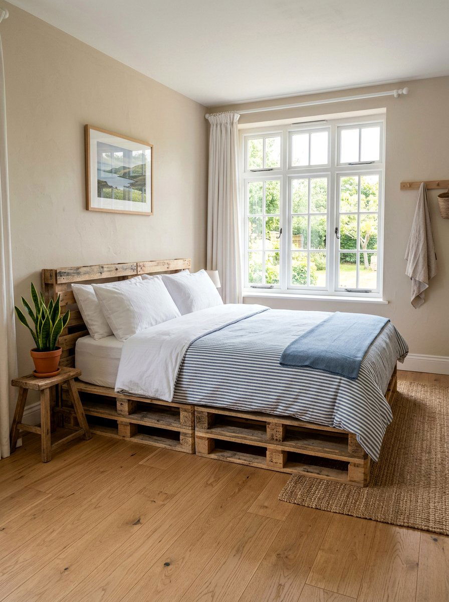 Simple pallet bed idea - 25 Pallet bed ideas for guest room
