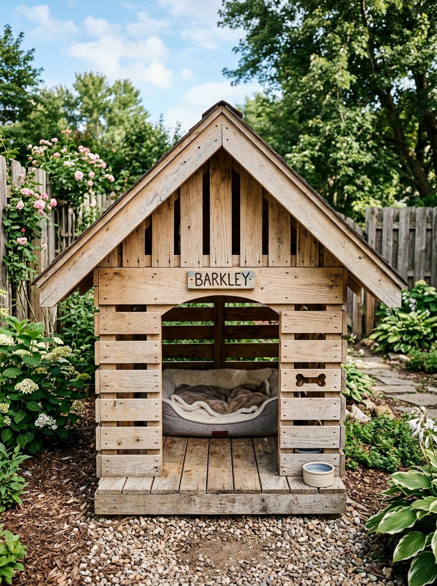 Simple pallet dog house - 25 pallet dog house ideas