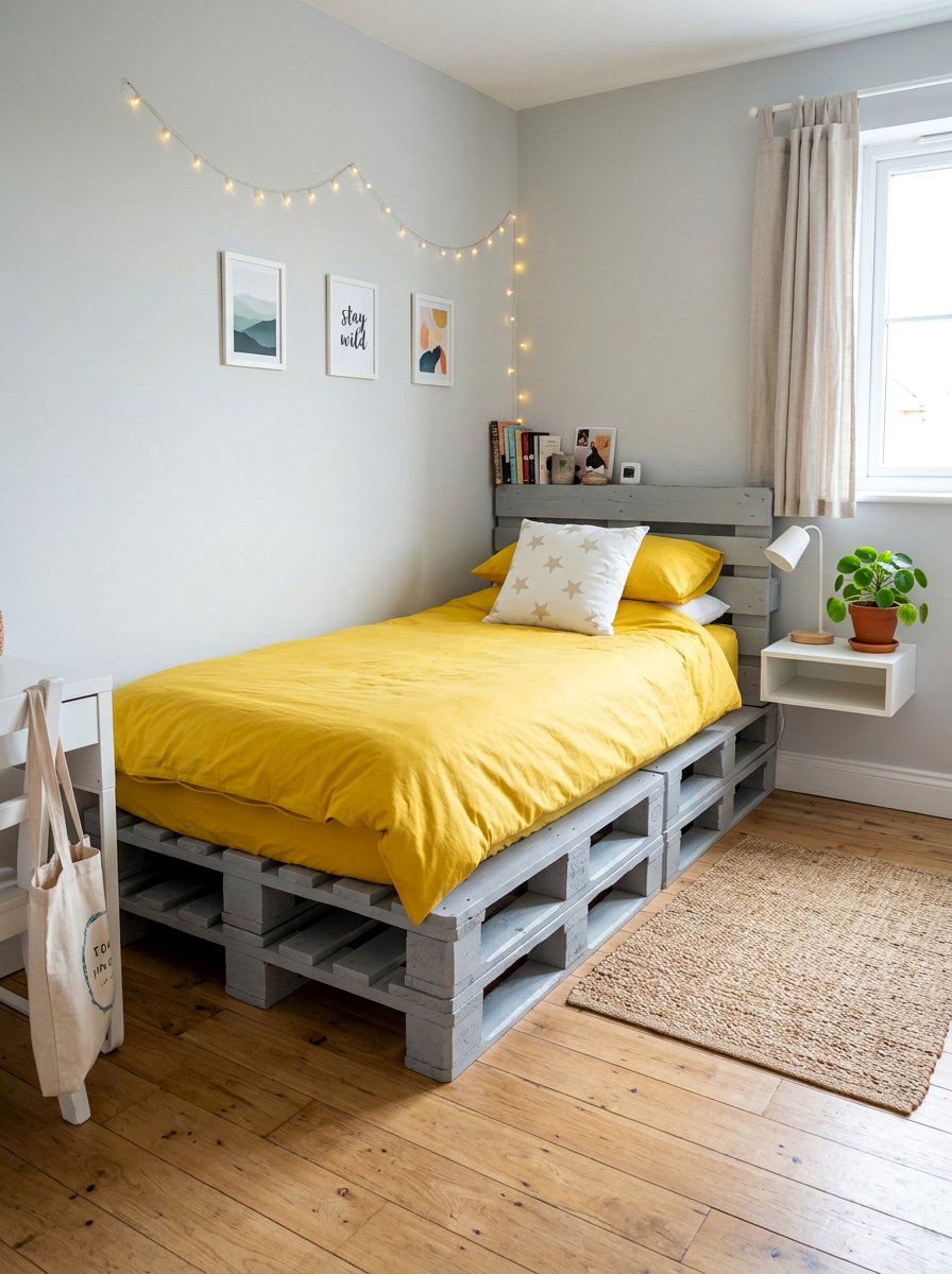 Single Pallet Bed - 25 Pallet bed ideas for teenagers