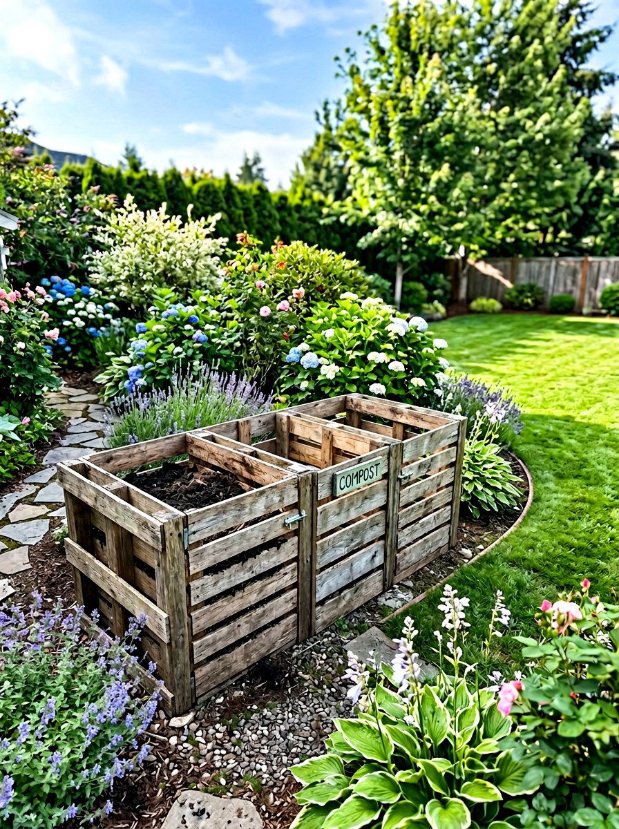 Single pallet compost bin - 25 Pallet Compost Bin Ideas