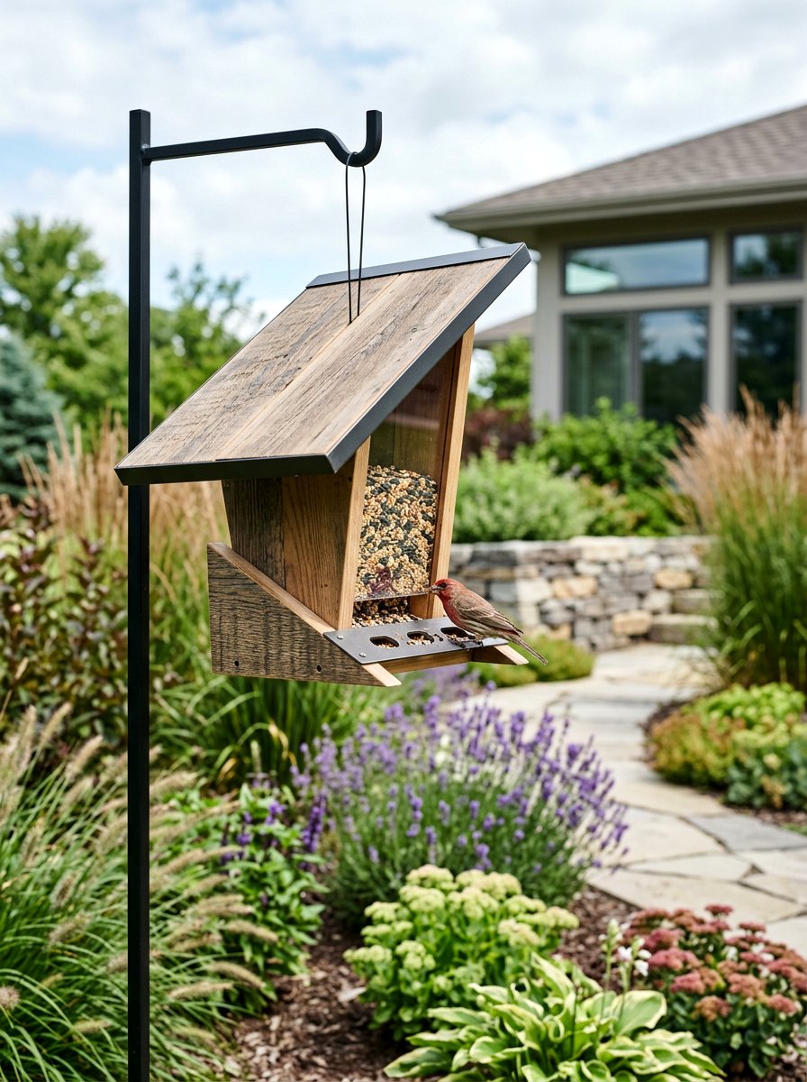 Slanted Roof Bird Feeder - 25 Pallet Bird Feeder Ideas