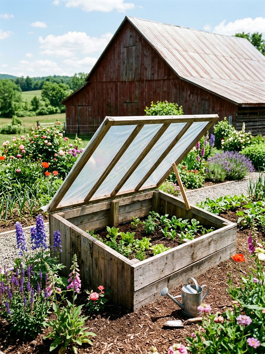 Slanted pallet cold frame lid - 25 Pallet Cold Frame for Garden Ideas