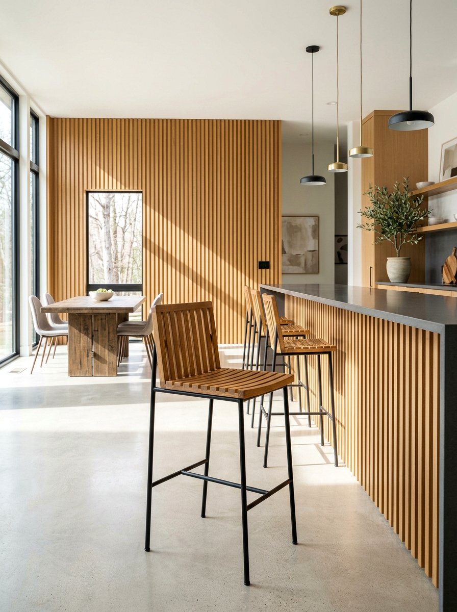 Slatted Wood Bar Stool - 25 Pallet Bar Stools Ideas