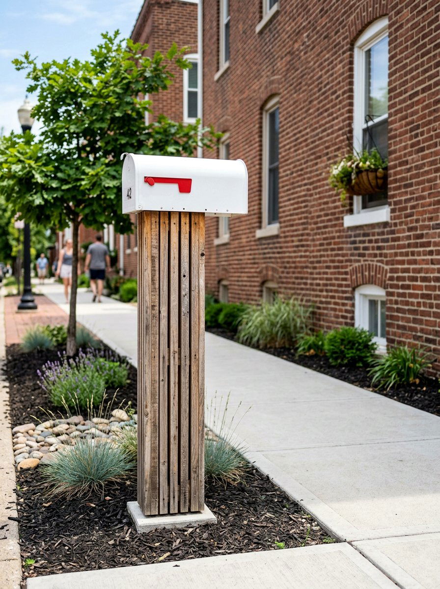Slim pallet mailbox post - 25 Pallet Mailbox Post Ideas