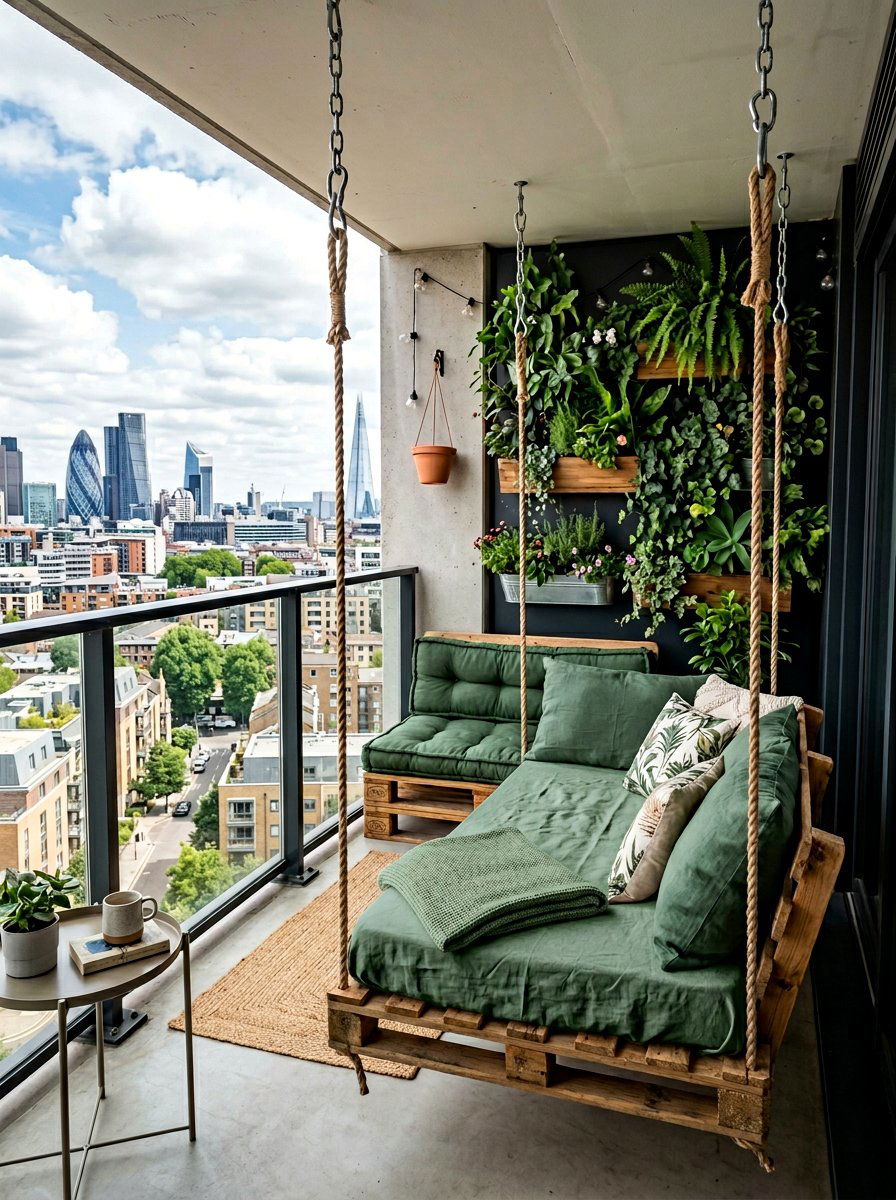 Small Balcony Hanging Bed - 25 Pallet Hanging Swing Bed Ideas