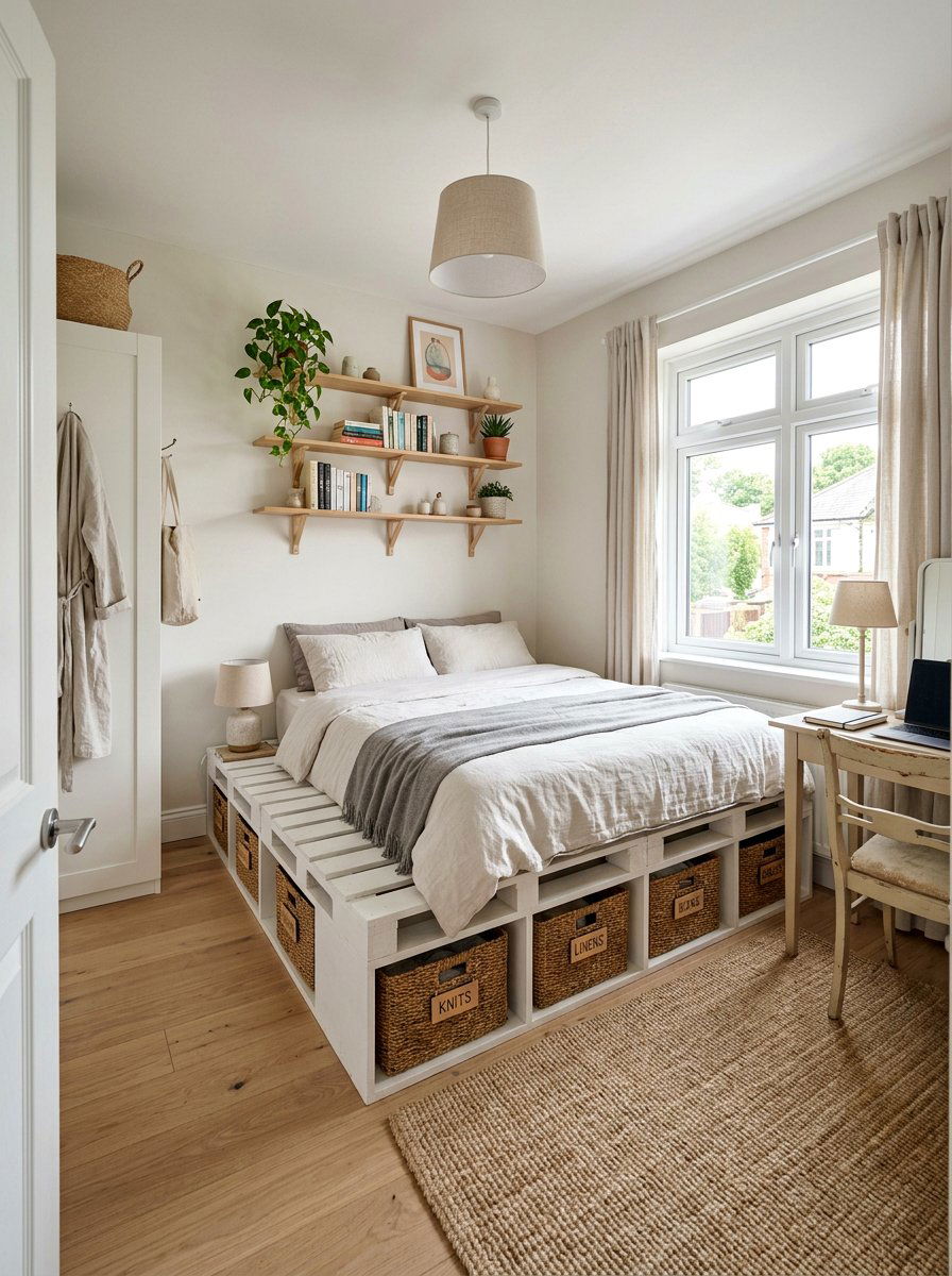 Small Bedroom Pallet Bed - 25 Pallet Bed with Storage ideas