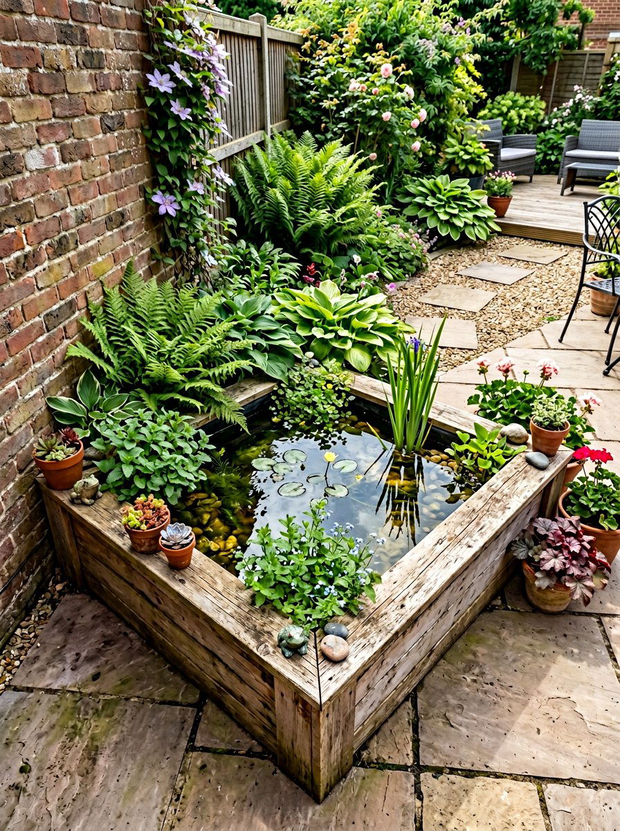 Small Corner Pallet Pond - 25 Pallet Pond Surround Ideas