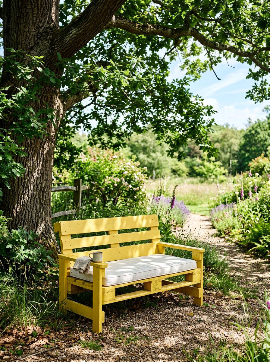 Small Pallet Bench - 25 Pallet Outdoor Sofa Ideas