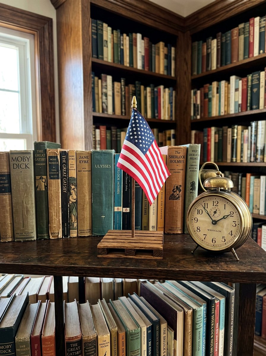 Small Pallet Desk Flag - 25 Pallet Flag Holder Ideas