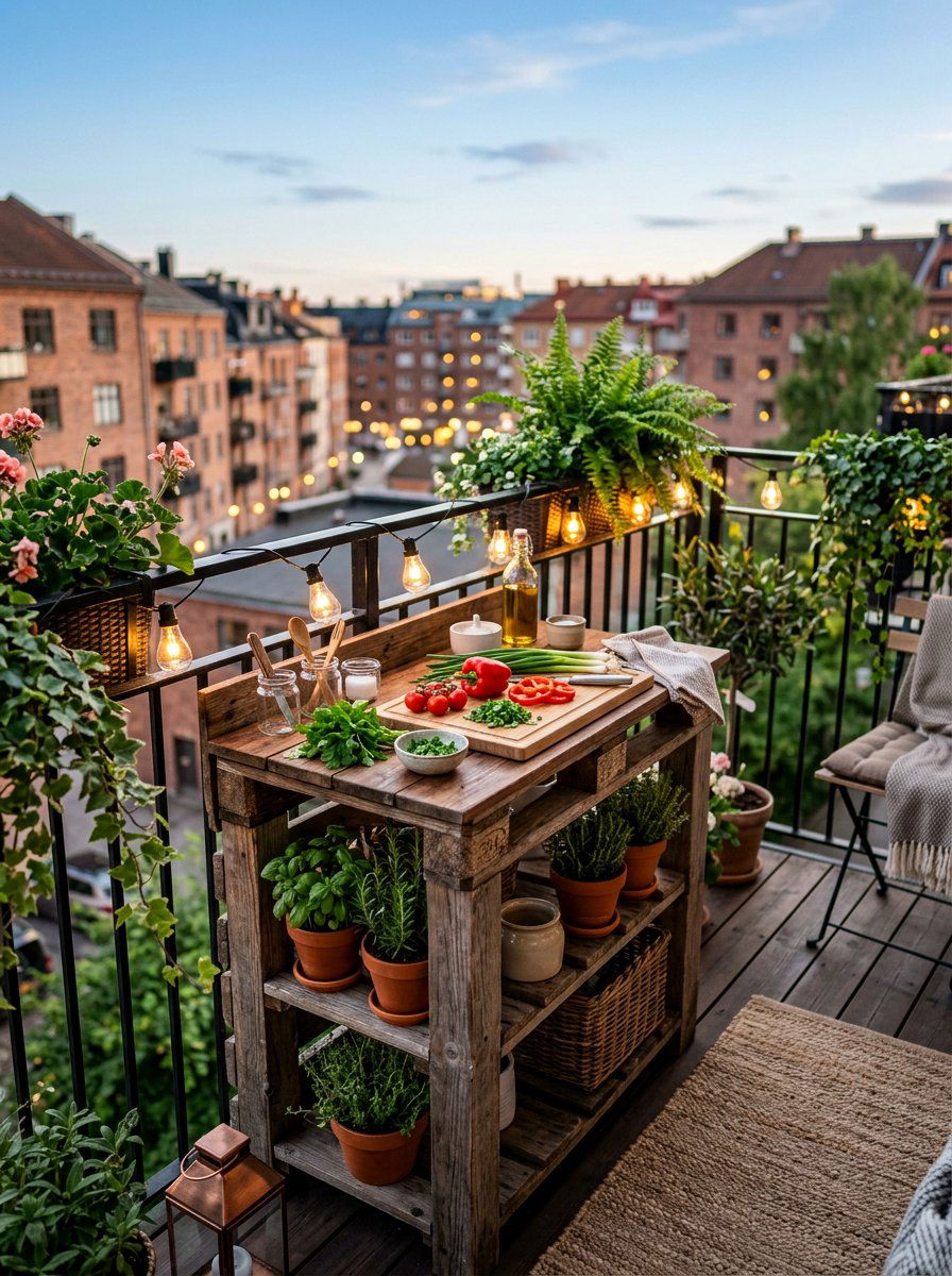 Small Pallet Prep Station - 25 Pallet Outdoor Kitchen Island Ideas