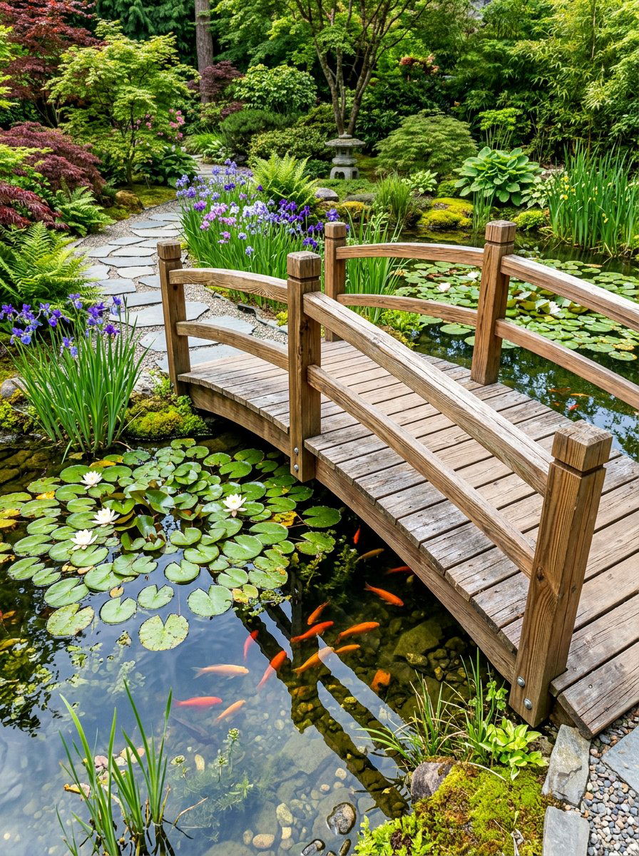 Small Pond Bridge - 25 Pallet Bridge for Garden Ideas
