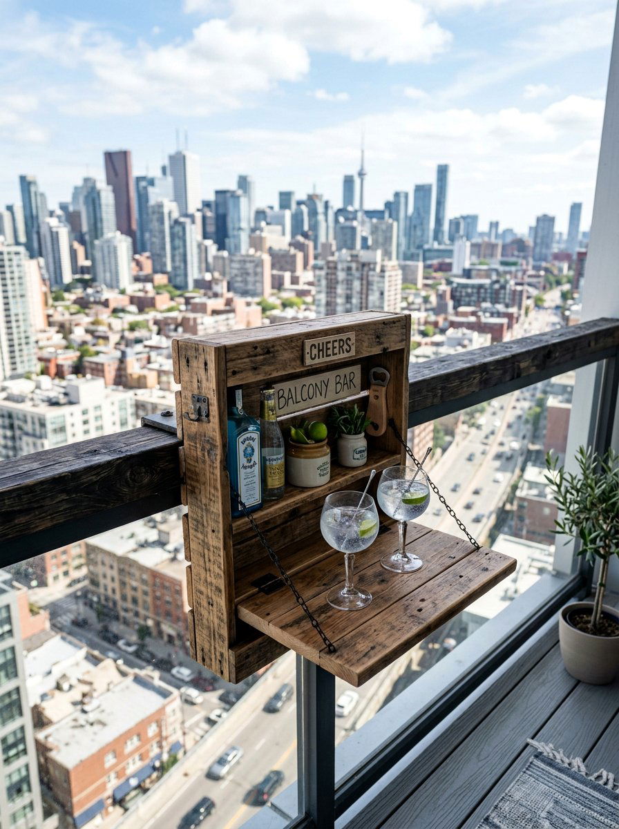 Small Space Pallet Bar - 25 Pallet Outdoor Serving Cart Ideas