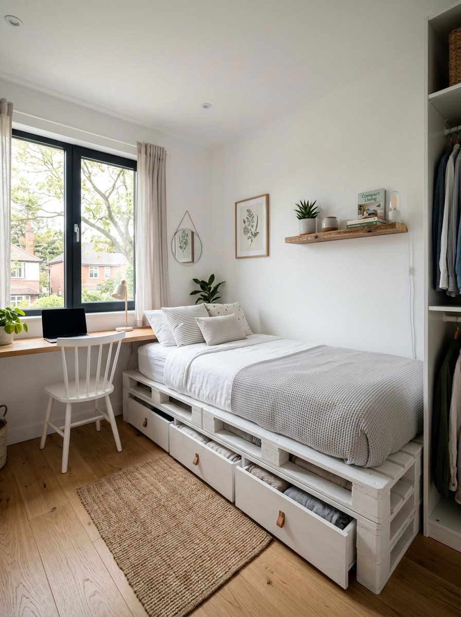 Small Space Pallet Bed - 25 pallet bed ideas