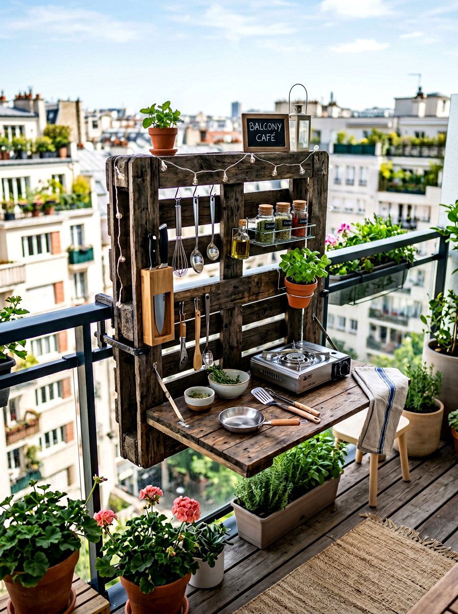 Small Space Pallet Kitchen - 25 Pallet Outdoor Play Kitchen Ideas