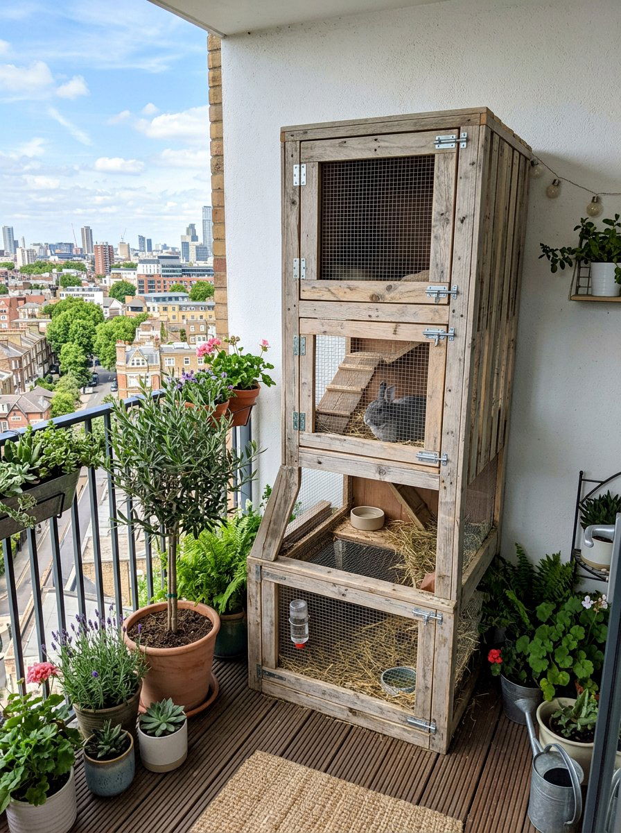 Small balcony rabbit hutch - 25 Pallet Rabbit Hutch Ideas