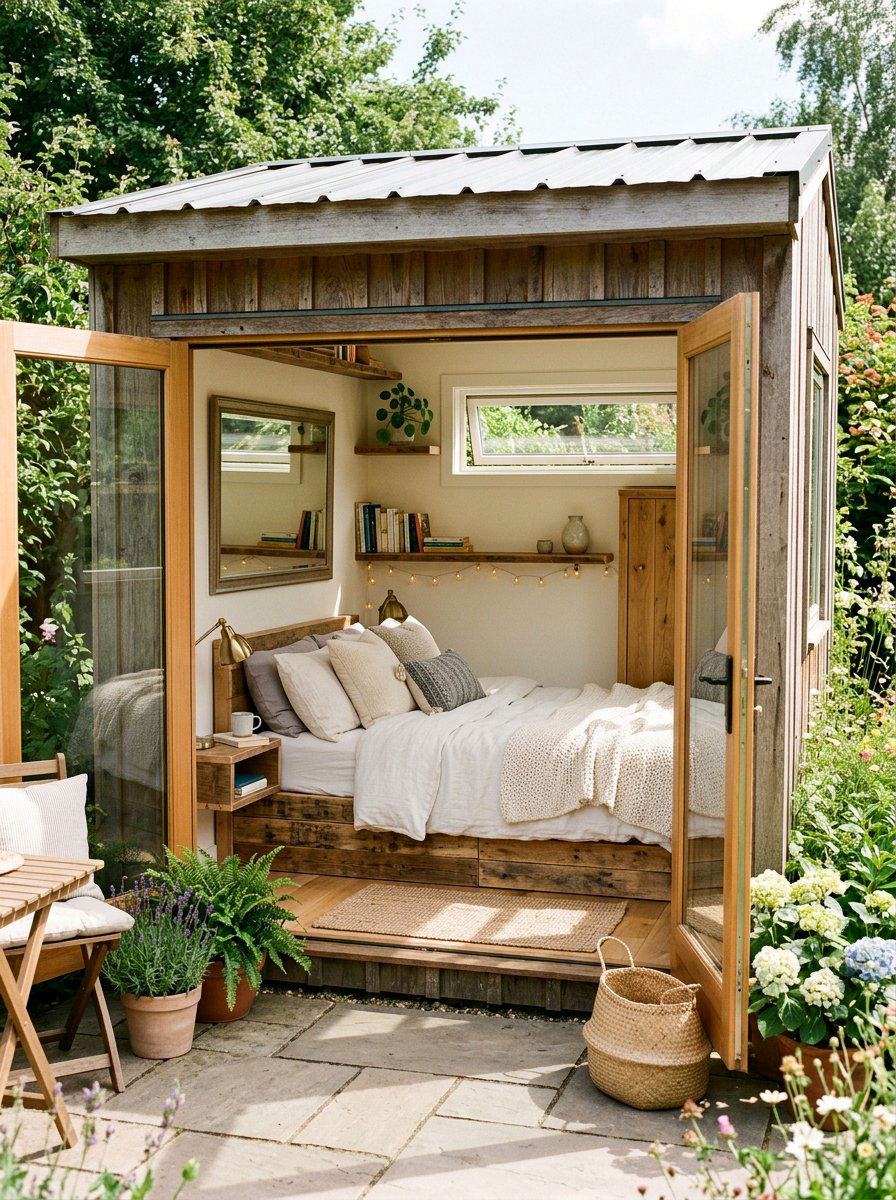 Small bedroom pallet bed - 25 Queen size pallet bed ideas