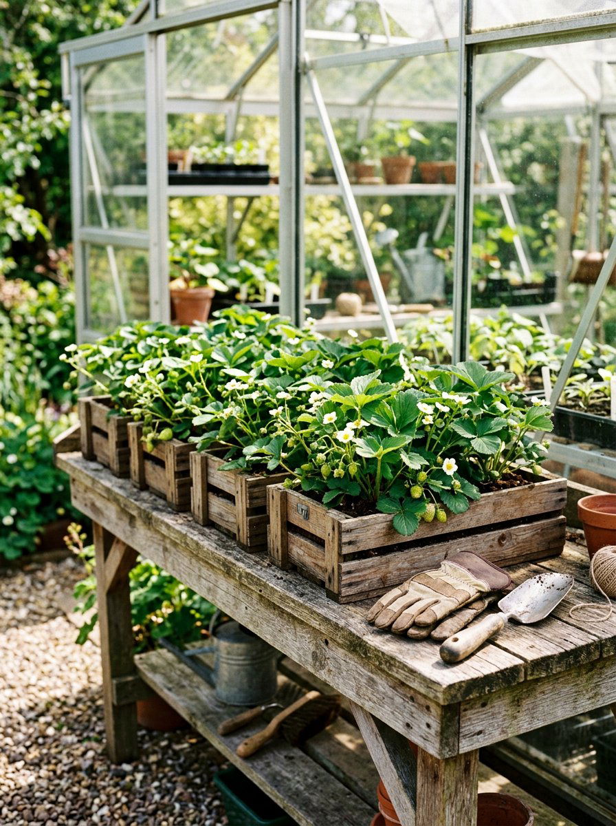 Small pallet crate planter - 25 Pallet Strawberry Planter Ideas